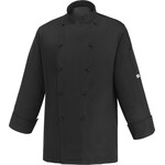 Egochef -  Σακάκι Σεφ 100% Microfiber Unisex με Μακρύ Μανίκι Ice  Μαύρο - 2066