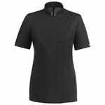 Egochef Σακάκι Σεφ 100% Microfiber Γυναικείο Μαύρο με Κοντό Μανίκι