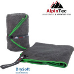 AlpinPro Drysoft Πετσέτα Προσώπου Microfiber Γκρι 80x40εκ.