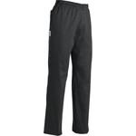 Egochef Παντελόνι Σεφ Ριγέ Μαύρο με Λάστιχο στη Μέση