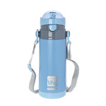 Ecolife Ανοξείδωτο Παγούρι Θερμός με Καλαμάκι Blue 400ml