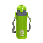 Ecolife Ανοξείδωτο Παγούρι Θερμός με Καλαμάκι Green 400ml