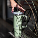Ecolife Μεταλλικό Ποτήρι Θερμός (Με Καλαμάκι) Baby Leaf 900 ml