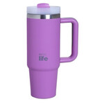 Ecolife Μεταλλικό Ποτήρι Θερμός (Με Καλαμάκι) Iris 900 ml