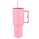 Estia  Straw Tumbler XL Handled Tumbler Θερμός Ανοξείδωτο 1200ml Blossom Rose 01-32210