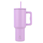 Estia  Straw Tumbler XL Handled Tumbler Θερμός Ανοξείδωτο 1200ml Levander Purple - 01-32227