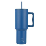 Estia  Straw Tumbler XL Handled Tumbler Θερμός Ανοξείδωτο 1200ml Denim Blue 01-32234