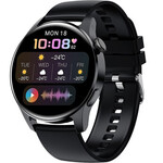 Alfa Care Kepler S25 Aluminium Smartwatch με Παλμογράφο (Μαύρο)