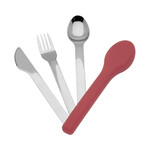 Ecolife  Σετ Ανοξείδωτα Μαχαιροπίρουνα με Θήκη Dusty Red - Cutlery Set