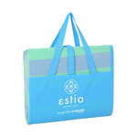 Estia Ψάθα Παραλίας Πλαστική Γαλάζια 180x180εκ.