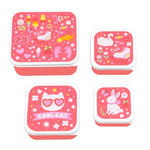 A little lovely company Σετ 4 δοχεία φαγητού Lunch & Snack Box  Fun