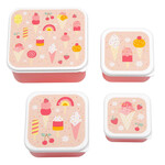 A little lovely company Σετ 4 δοχεία φαγητού Lunch & Snack Box  Ice-cream