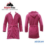 AlpinPro Μπουρνούζι Κολυμβητηρίου Ροζ Microfiber με Κουκούλα