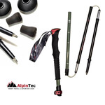 Alpitec Scout Alum Z-poles Χακί Σπαστό Μπατόν Ορειβασίας Αλουμινίου 1τμχ Σκούρο Πράσινο