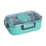 Ecolife Double Wall Ορθογώνιο Δοχείο Φαγητού Inox Θερμός Μπλε 850ml