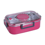Ecolife Double Wall Ορθογώνιο Δοχείο Φαγητού Inox Θερμός Ροζ 850ml