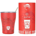 Estia Θερμός Coffee Ανοξείδωτο BPA Free Mug Olympiakos BC με Καλαμάκι 350ml 00-27230