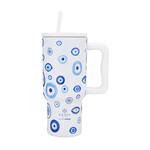 Estia  Θερμός  Straw Tumbler XL SAVE THE AEGEAN  900ml Spirit of Luck- 01-35204