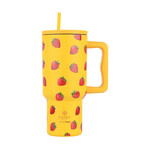 Estia Θερμός Straw Tumbler XL 900ml Berry Bright με Καλαμάκι και Λαβή 01-32029