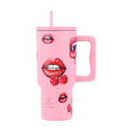 Estia Θερμός Straw Tumbler XL 900ml Blush Pop με Καλαμάκι και Λαβή 01-32067