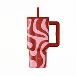 Estia  Θερμός  Straw Tumbler XL SAVE THE AEGEAN  900ml Coral Waves - 01-41588