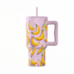 Estia  Θερμός  Straw Tumbler XL SAVE THE AEGEAN  900ml Banana Mood - 01-41601