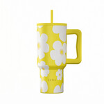 Estia  Θερμός  Straw Tumbler XL SAVE THE AEGEAN  900ml Yellow Daisy -01-41625