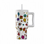 Estia  Θερμός  Straw Tumbler XL SAVE THE AEGEAN Urban Vibes 900ml 01-41540