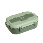 Ecolife Cutlery Φαγητοδοχείο Inox 3 Θέσεων BPA Free με Μαχαιροπίρουνα Πράσινο 1L