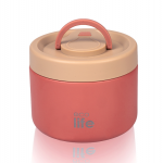 EcoLife Στρογγυλό Φαγητοδοχείο Θερμός Ανοξείδωτο 650ml – Κοραλλί | 33-BO-9062