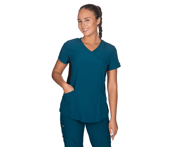 Alezi Stretch Σετ Ιατρικό Παντελόνι και Μπλούζα Γυναικεία - Πετρόλ