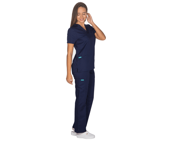 ALEZI Γυναικείο σετ Ιατρική στολή Classic Fit-Σκούρο Μπλε