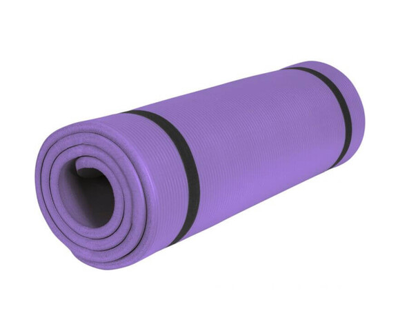 Optimum Στρώμα Γυμναστικής Yoga/Pilates Μωβ με Ιμάντα Μεταφοράς (183x61x1.5cm)