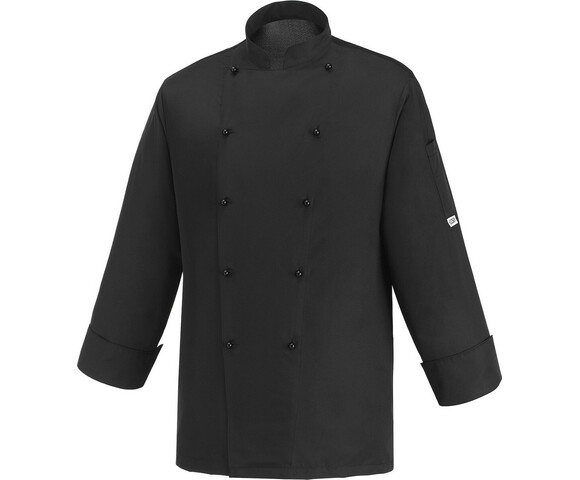 Egochef -  Σακάκι Σεφ 100% Microfiber Unisex με Μακρύ Μανίκι Ice  Μαύρο - 2066