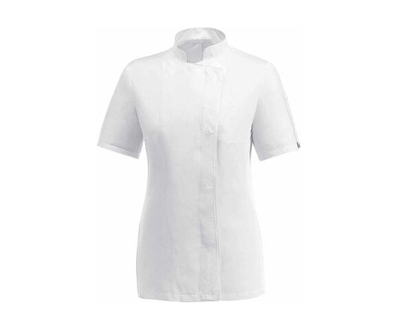 Egochef Σακάκι Σεφ 100% Microfiber Γυναικείο με Κοντό Μανίκι Λευκό 1009E