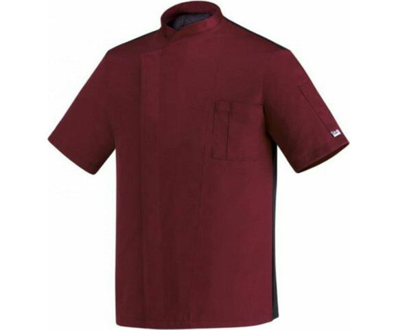 Egochef Σακάκι Σεφ 100% Βαμβάκι Unisex Μπορντό με Κοντό Μανίκι Ottavio