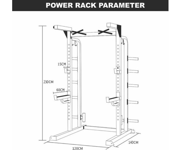 Optimum Sport Power Half Rack - CX-RK209