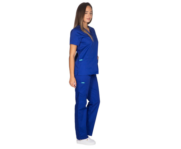 ALEZI Γυναικείο σετ Ιατρική στολή Classic Fit-Μπλε
