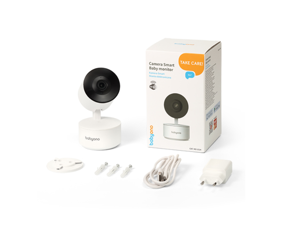BabyOno: Περιστρεφόμενη κάμερα/ Baby monitor με ενδοεπικοινωνία- Full HD ανάλυση- Νυχτερινή λήψη & καταγραφή