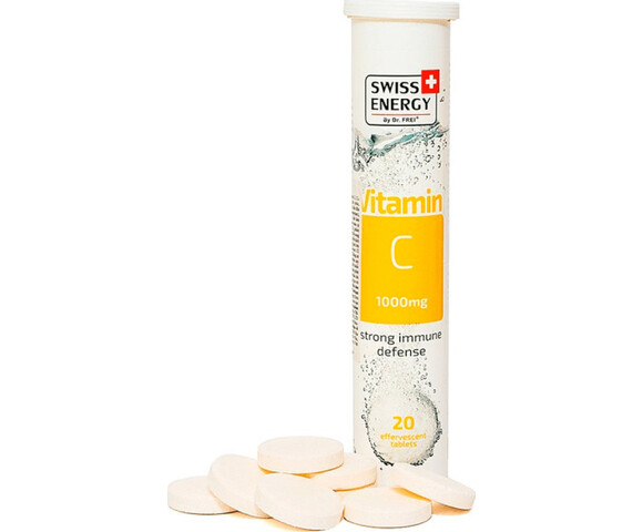 Swiss Energy Vitamin C Βιταμίνη για Ενέργεια & Ανοσοποιητικό 1000mg 20 αναβράζοντα δισκία