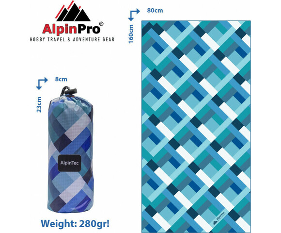 AlpinPro Πετσέτα Σώματος Microfiber Dryfast  Norm II 160x80cm