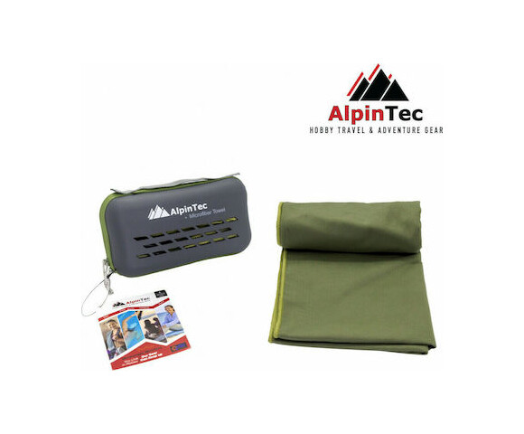 AlpinPro Dryfast Πετσέτα Σώματος Microfiber Σκούρο Πράσινο180x90cm