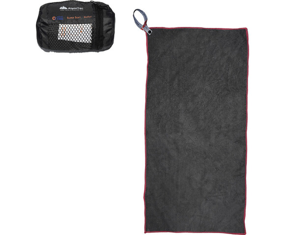 AlpinPro Drysoft Πετσέτα Προσώπου Microfiber Γκρι 80x40εκ.