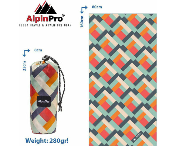 AlpinPro Πετσέτα Σώματος Microfiber Dryfast  Norm I 160x80cm