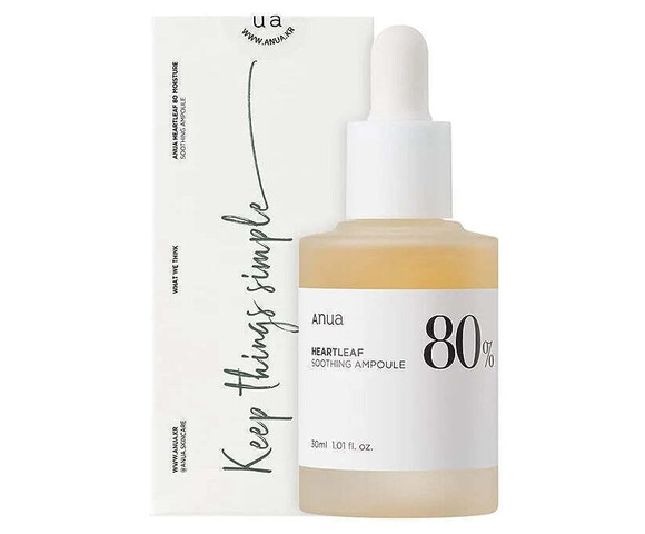 Anua Heartleaf 80% Soothing Ampoule Ενυδατικό Serum Προσώπου 30ml
