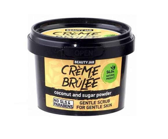 Beauty Jar “CRÈME BRÛLÉE” Απαλό Scrub Για Ευαίσθητες Επιδερμίδες 120gr