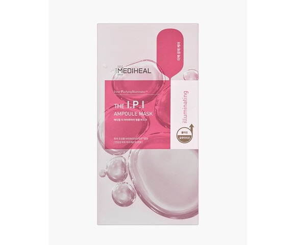 Mediheal The I.P.I Brightening Ampoule Mask – Μάσκα λάμψης με 3% νιασιναμίδη, μανδελικό, γλουταθειονη