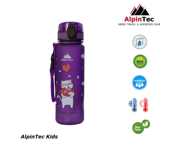 AlpinPro Παγούρι Kids Cats Purpple 500ml