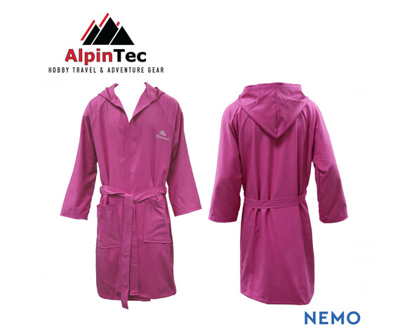 AlpinPro Nemo Παιδικό Μπουρνούζι Κολυμβητηρίου Pink Microfiber 133cm-144cm (10-11years)