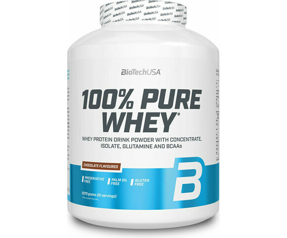 Biotech USA 100% Pure Whey Πρωτεΐνη Ορού Γάλακτος 2270g -Chocolate